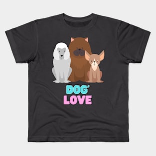 Love dog my family Kids T-Shirt